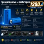 Акумулаторна литиевойонна батерия 16340 123A 3.7V 1200mAh-7