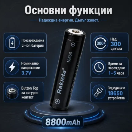 Акумулаторна батерия 18650 Li-ion 3.7V Rakieta 8800mAh-2