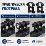 Комплект от две стойки R7 за монтаж на оптика фенер или лазер върху оръжие-7