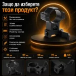 Стойка R8 с бързо освобождаване за оръжие пушка лов еърсофт фенер оптика бързомер-6