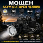 Челник XHP90 CREE 1800 lm с Zoom и 2 батерии 18650