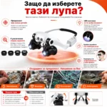 Професионална часовникарска лупа за глава с осветление лампа за бижутери-3