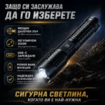 Мощен далекобоен лазерен прожектор LED фенер Power Bank USB за лов риболов къмпинг туризъм работа-6
