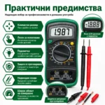 Професионален дигитален мултицет за напрежение ток съпротивление батерии диоди-4