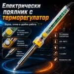 Електрически поялник с терморегулатор 60W за електроника