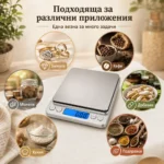Професионална бижутерска електронна везна 0.01 дигитална кантар кухненска кафе-2