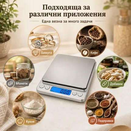 Професионална бижутерска електронна везна 0.01 дигитална кантар кухненска кафе-2
