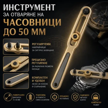 Отварачка за часовници до 50 мм с регулируем захват