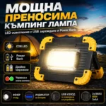 Преносима къмпинг лампа 400 лумена с LED фенер