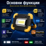 Мощна преносима къмпинг лампа LED осветление фенер презареждаща се USB за риболов палатка аварии-2