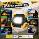 Мощна преносима къмпинг лампа LED осветление фенер презареждаща се USB за риболов палатка аварии-3