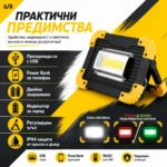 Мощна преносима къмпинг лампа LED осветление фенер презареждаща се USB за риболов палатка аварии-7