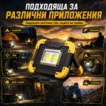 Мощна сервизна работна къмпинг лампа осветление преносима LED фенер USB за риболов палатка работа-3