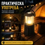 Силна ръчна къмпинг LED лампа осветление фенер преносима на батерии за палатка риболов аварии-3