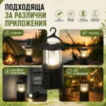 Силна ръчна къмпинг LED лампа осветление фенер преносима на батерии за палатка риболов аварии-6