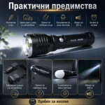 Мощен акумулаторен LED фенер къмпинг лампа с магнит лед осветление за палатка риболов туризъм-2