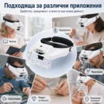 Акумулаторна лупа за глава с лед осветление очила за четене гоблени шиене-5