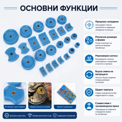 Комплект матрици за часовникарска преса за затваряне на часовниците инструмент часовникари-2
