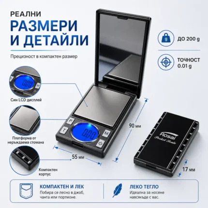 Мини електронна везна 0.01 кантар за храна злато бижута лекарства подправки добавки-2