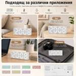 Модерен LED електронен настолен часовник на ток за детска спалня офис-8