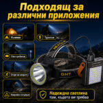 Професионален мощен челник за глава и къмпинг лампа с Power Bank за риболов къмпинг туризъм палатка-15