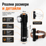 Мощен LED акумулаторен челник за глава 2в1 туристически лед фенер USB за риболов къмпинг палатка-14