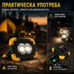 Мощна акумулаторна преносима къмпинг лампа осветление LED фенер за лов риболов палатка туризъм-3