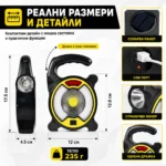 Преносима акумулаторна къмпинг соларна лампа осветление LED фенер USB зареждане за риболов палатка-4