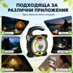 Преносима акумулаторна къмпинг соларна лампа осветление LED фенер USB зареждане за риболов палатка-6