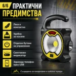 Преносима акумулаторна къмпинг соларна лампа осветление LED фенер USB зареждане за риболов палатка-7