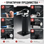 Мощна професионална газова горелка за запояване барбекю злато сребро мед-4
