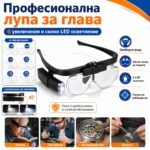 Лупа очила със сменяеми лещи и LED осветление до 4.5X