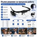 Професионална увеличителна лупа за глава LED осветление за четене шиене гоблени-2