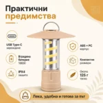 Мощна акумулаторна къмпинг LED лампа преносимо осветление лед фенер риболов туризъм палатка аварии-7