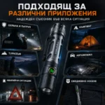 Мощен акумулаторен фенер YEMAO с USB-C за лов, къмпинг и туризъм - Image 7