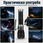 Професионален прожектор с лазерен диод COBA 60W – 2000м обхват Power Bank и димер-3