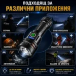 Професионален прожектор 3000 лумена YEMAO Хибриден Лазерен LED USB-C за лов риболов туризъм палатка-7