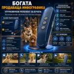 Нов преносим ултразвуков кучегон против агресивни кучета или за дресировка обучение самозащита-7