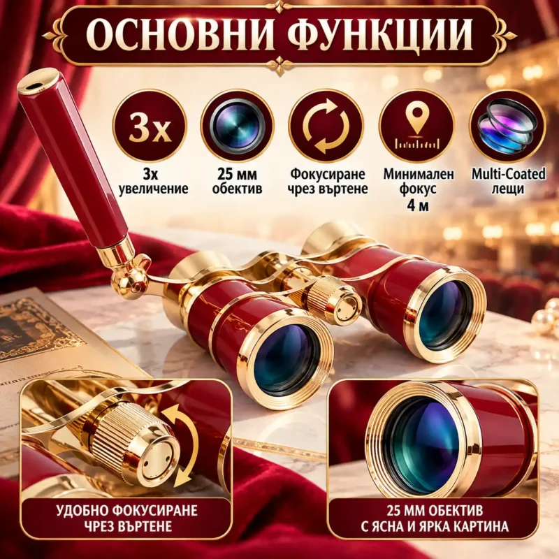 театрален бинокъл 3x25