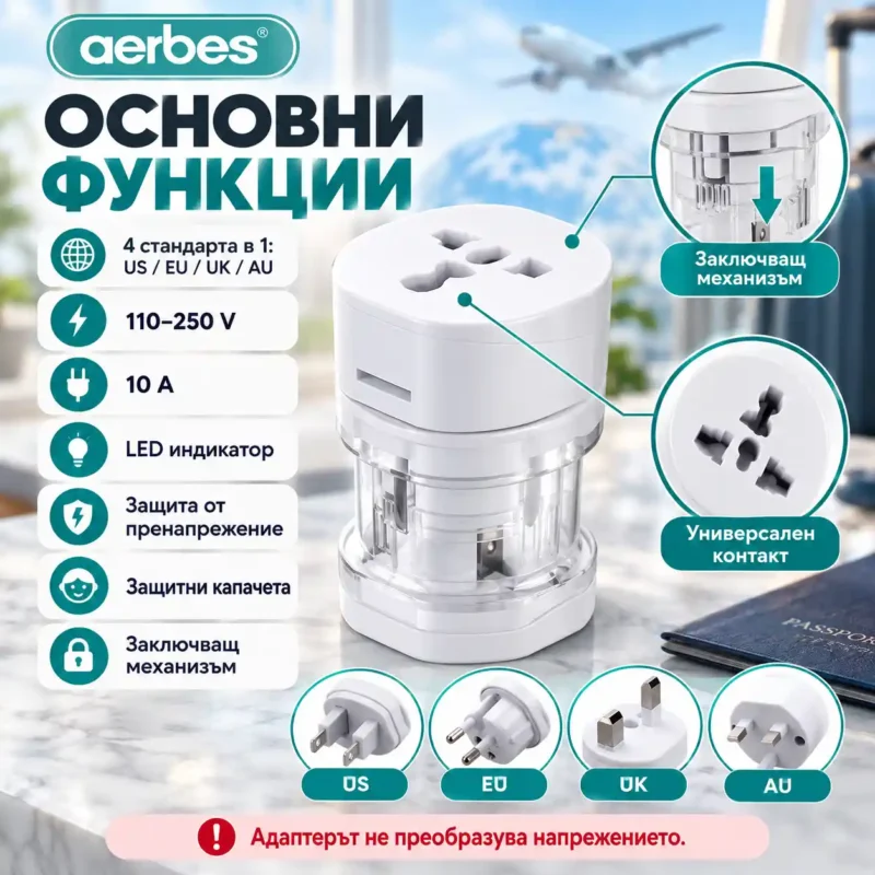 универсален туристически адаптер