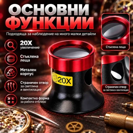 часовникарска лупа 20X