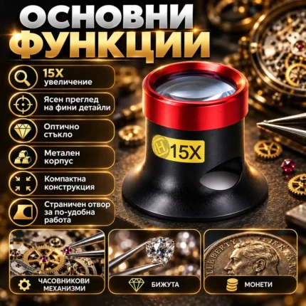 часовникарска лупа 15X